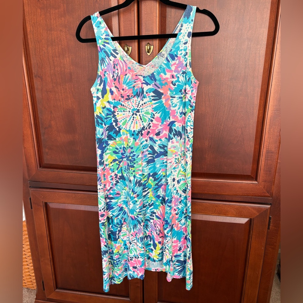 Lilly Pulitzer‎ SAMPLE Asymmetrical Dress Multi Dive In Size Small
